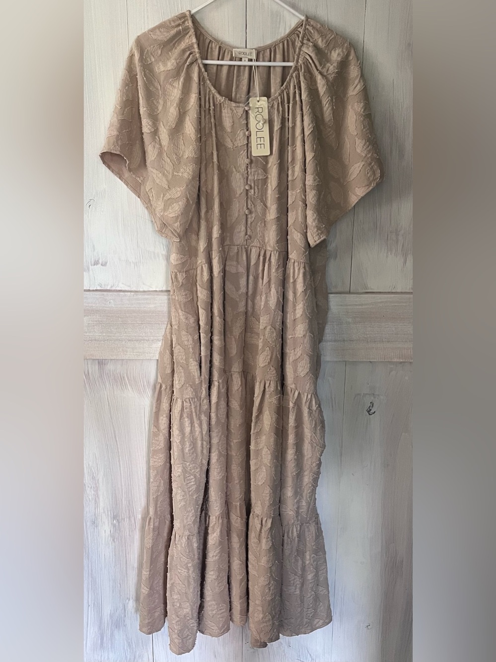 Roolee Textured Tiered Maxi Dress
